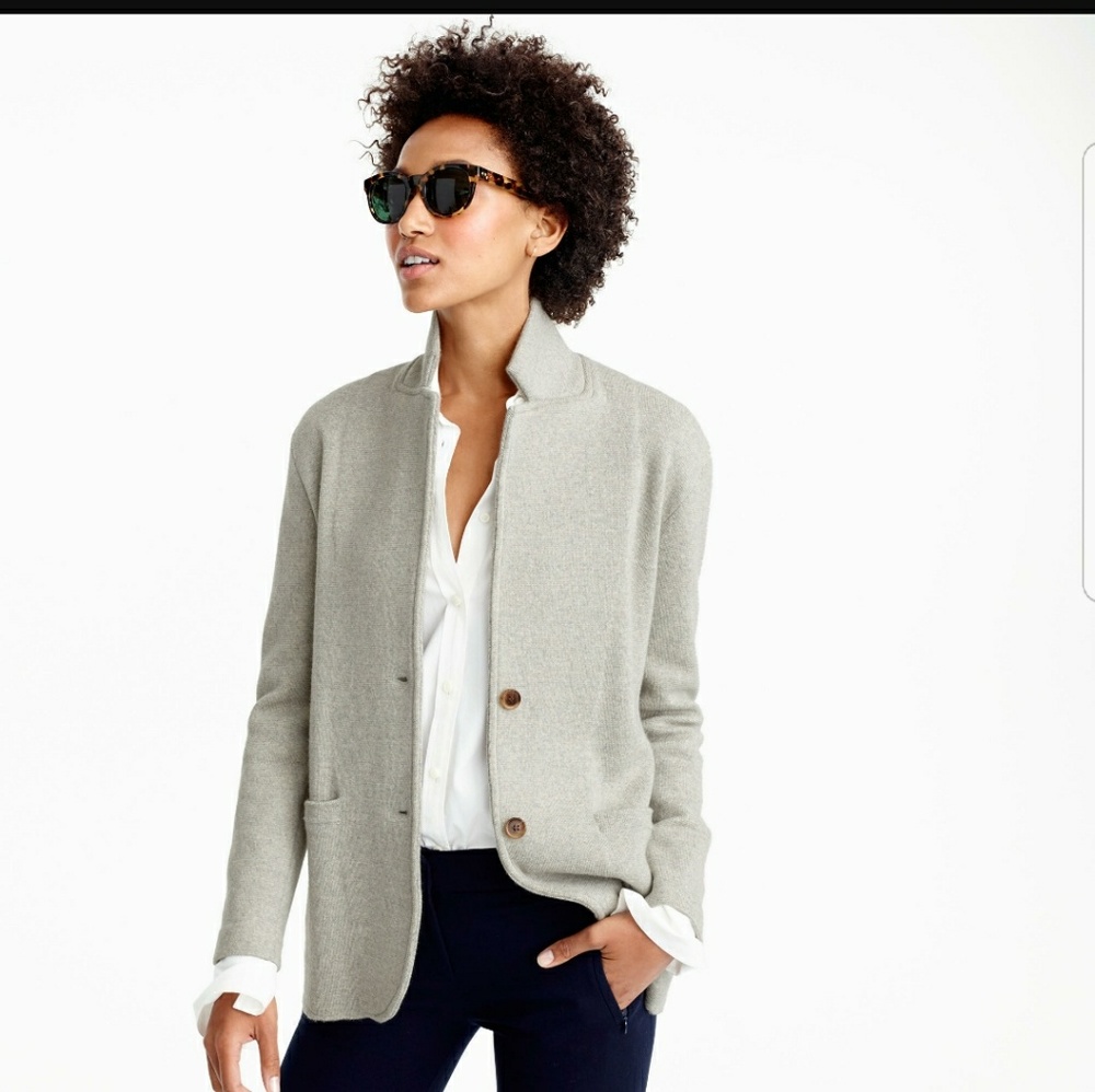 J. Crew-NAVY Merino Wool Sweater Blazer